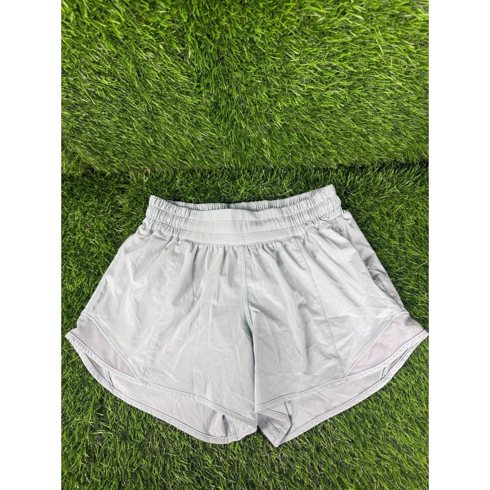 Lululemon Womens Shorts Size 4 Tall Light Blue Split Hem Athletic Performance